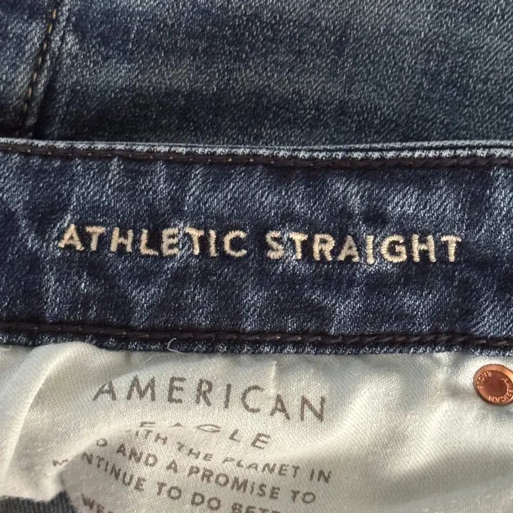American Eagle Jeans Mens Athletic Straight‎ Airflex Temp Tech Blue Size 28x27